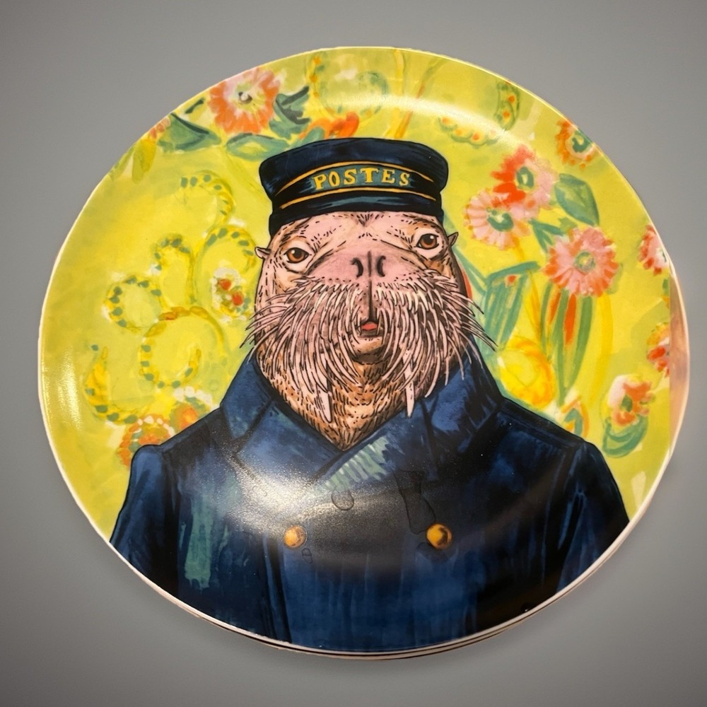 west elm rachel kozlowski dapper animal plate Works Of Art  Walrus